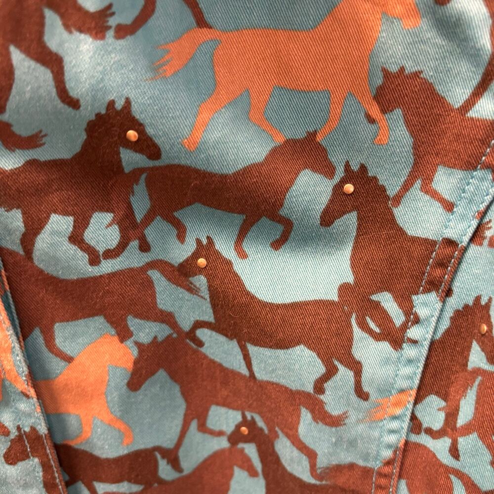 Toffee Apple Horse Print Western Cowgirl Jacket- size Small - Picture 4 of 6